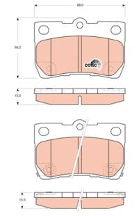 Kit pastiglie freno, Freno a disco TRW 161-GDB3399