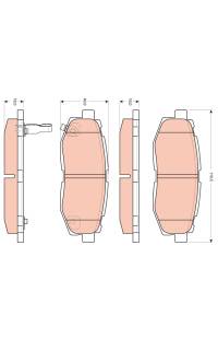 Kit pastiglie freno, Freno a disco TRW 161-GDB3442