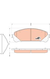 Kit pastiglie freno, Freno a disco TRW 161-GDB3484