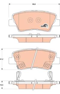 Kit pastiglie freno, Freno a disco TRW 161-GDB3494