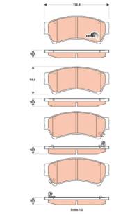 Kit pastiglie freno, Freno a disco TRW 161-GDB3501