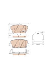 Kit pastiglie freno, Freno a disco TRW 161-GDB3549