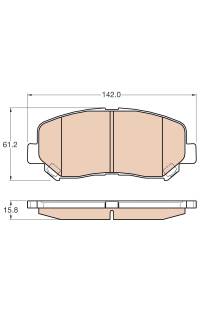 Kit pastiglie freno, Freno a disco TRW 161-GDB3562