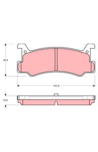 Kit pastiglie freno, Freno a disco TRW 161-GDB375