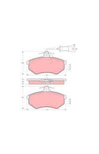 Kit pastiglie freno, Freno a disco TRW 161-GDB404