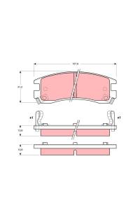 Kit pastiglie freno, Freno a disco TRW 161-GDB4042