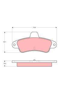 Kit pastiglie freno, Freno a disco TRW 161-GDB4084