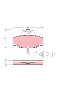 Kit pastiglie freno, Freno a disco TRW 161-GDB412