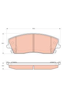 Kit pastiglie freno, Freno a disco TRW 161-GDB4140