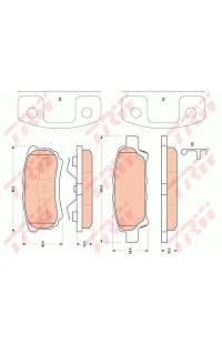 Kit pastiglie freno, Freno a disco TRW 161-GDB4143