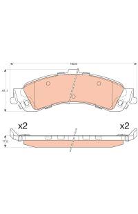 Kit pastiglie freno, Freno a disco TRW 161-GDB4454