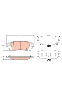 Kit pastiglie freno, Freno a disco TRW 161-GDB4459