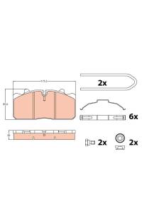 Kit pastiglie freno, Freno a disco TRW 161-GDB5069