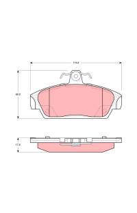 Kit pastiglie freno, Freno a disco TRW 161-GDB859