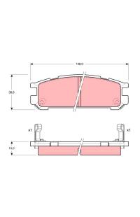 Kit pastiglie freno, Freno a disco TRW 161-GDB990