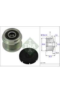 Dispositivo ruota libera alternatore INA 204-535 0007 10