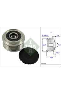 Dispositivo ruota libera alternatore INA 204-535 0065 10