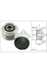 Dispositivo ruota libera alternatore INA 204-535 0098 10