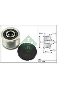 Dispositivo ruota libera alternatore INA 204-535 0124 10