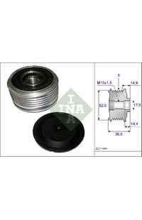Dispositivo ruota libera alternatore INA 204-535 0129 10
