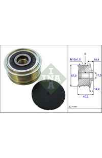 Dispositivo ruota libera alternatore INA 204-535 0187 10