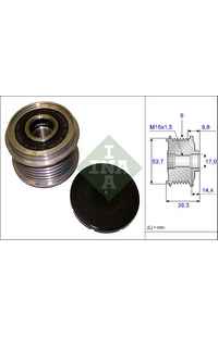 Dispositivo ruota libera alternatore INA 204-535 0203 10