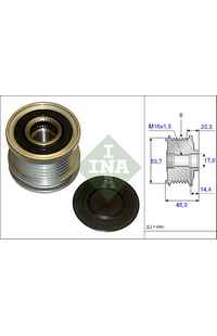 Dispositivo ruota libera alternatore INA 204-535 0204 10