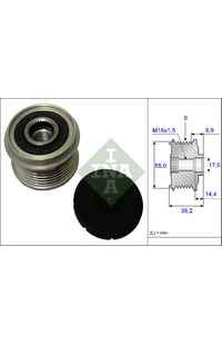 Dispositivo ruota libera alternatore INA 204-535 0216 10