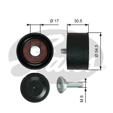 Galoppino/Guidacinghia, Cinghia Poly-V GATES 33-T36375