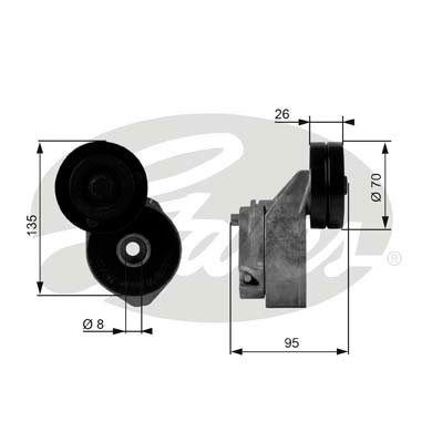 Rullo tenditore, Cinghia Poly-V GATES 33-T38430