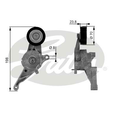 Rullo tenditore, Cinghia Poly-V GATES 33-T38436