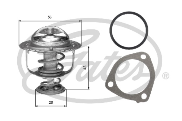 Termostato, Refrigerante GATES 33-TH31276G1