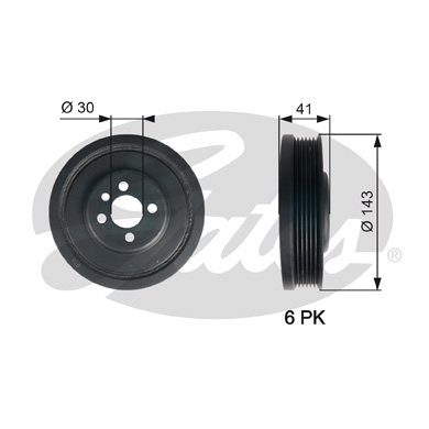 Puleggia cinghia, Albero a gomiti GATES 33-TVD1001