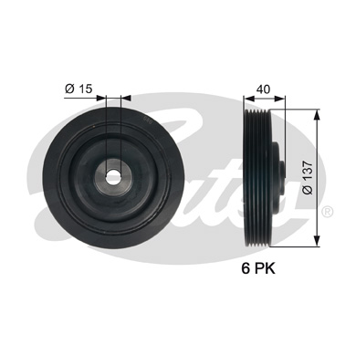 Puleggia cinghia, Albero a gomiti GATES 33-TVD1045