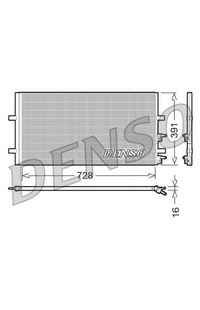 Condensatore, Climatizzatore DENSO 66-DCN10017