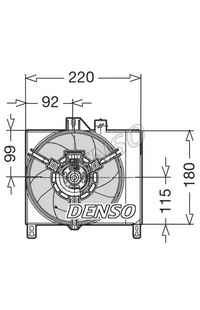 Ventola, Raffreddamento motore DENSO 66-DER16003