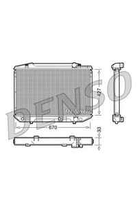 Radiatore, Raffreddamento motore DENSO 66-DRM17051