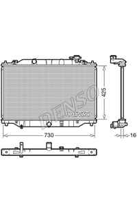 Radiatore, Raffreddamento motore DENSO 66-DRM44039